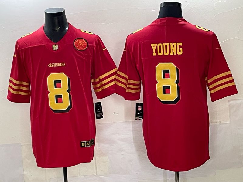 Men Nike San Francisco 49ers #8 Young Red Limited NFL 2025 Jersey 0025